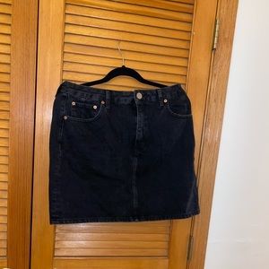 ASOS black denim mini skirt